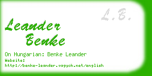 leander benke business card